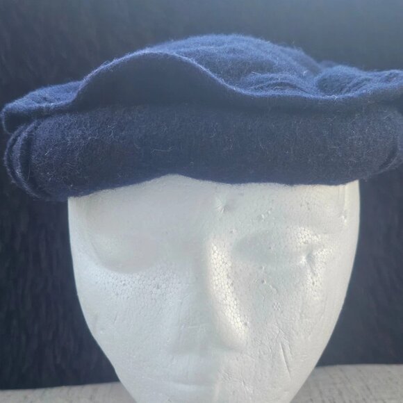 Men Hat Blue Wool Chitral Cap Topi Cultural Ethnic hat Handmade Warm Hat New - Picture 3 of 12